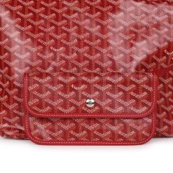 Goyard Goyardine Red St. Louis PM Tote Bag Palladium Hardware -Online Bag Store G FN 231108 3 07