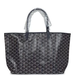 Goyard Goyardine Navy St. Louis PM Tote Bag Palladium Hardware 13 Goyard Goyardine Navy St. Louis PM Tote Bag Palladium Hardware -Online Bag Store G FN 231117 2 05