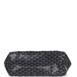 Goyard Goyardine Navy St. Louis PM Tote Bag Palladium Hardware 16 Goyard Goyardine Navy St. Louis PM Tote Bag Palladium Hardware -Online Bag Store G FN 231117 2 07