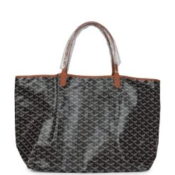 Goyard Goyardine Black And Brown Saint Louis GM Tote Bag Palladium Hardware