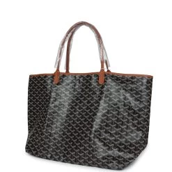 Goyard Goyardine Black And Brown Saint Louis GM Tote Bag Palladium Hardware -Online Bag Store G FN 231117 3 03