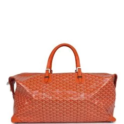 Goyard Goyardine Orange Boeing 55 Travel Bag Palladium Hardware -Online Bag Store G FN 231120 2 BH 05