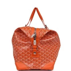 Goyard Goyardine Orange Boeing 55 Travel Bag Palladium Hardware -Online Bag Store G FN 231120 2 BH 06