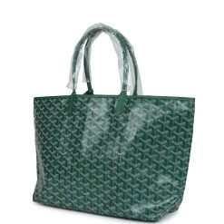 Goyard Goyardine Green St. Louis PM Tote Bag Palladium Hardware -Online Bag Store G FN 231201 2 03