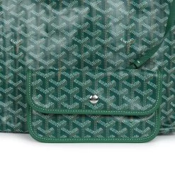 Goyard Goyardine Green St. Louis PM Tote Bag Palladium Hardware -Online Bag Store G FN 231201 2 06