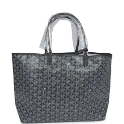 Goyard Goyardine Grey St. Louis PM Tote Bag Palladium Hardware -Online Bag Store G FN 231219 1 05