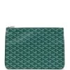Goyard Goyardine Green Senat MM Pouch Palladium Hardware -Online Bag Store G FN 240103 1 01