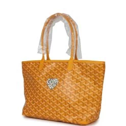 Goyard Goyardine Yellow Hand-Painted Artois PM Tote Bag Palladium Hardware -Online Bag Store G FN 240103 4 AM 03