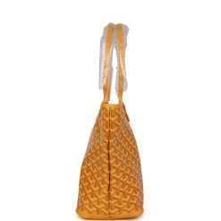 Goyard Goyardine Yellow Hand-Painted Artois PM Tote Bag Palladium Hardware -Online Bag Store G FN 240103 4 AM 04