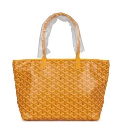 Goyard Goyardine Yellow Hand-Painted Artois PM Tote Bag Palladium Hardware -Online Bag Store G FN 240103 4 AM 05