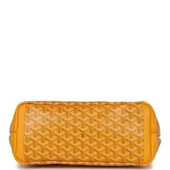 Goyard Goyardine Yellow Hand-Painted Artois PM Tote Bag Palladium Hardware -Online Bag Store G FN 240103 4 AM 06