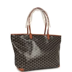 Goyard Goyardine Black And Brown Artois MM Palladium Hardware -Online Bag Store G FN 240124 2 02