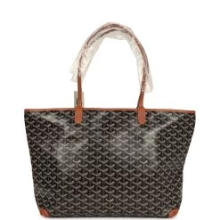 Goyard Goyardine Black And Brown Artois MM Palladium Hardware -Online Bag Store G FN 240124 2 05