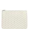 Goyard Goyardine White Senat MM Pouch Palladium Hardware 2 Goyard Goyardine White Senat MM Pouch Palladium Hardware -Online Bag Store G FN 240125 1 MB 01