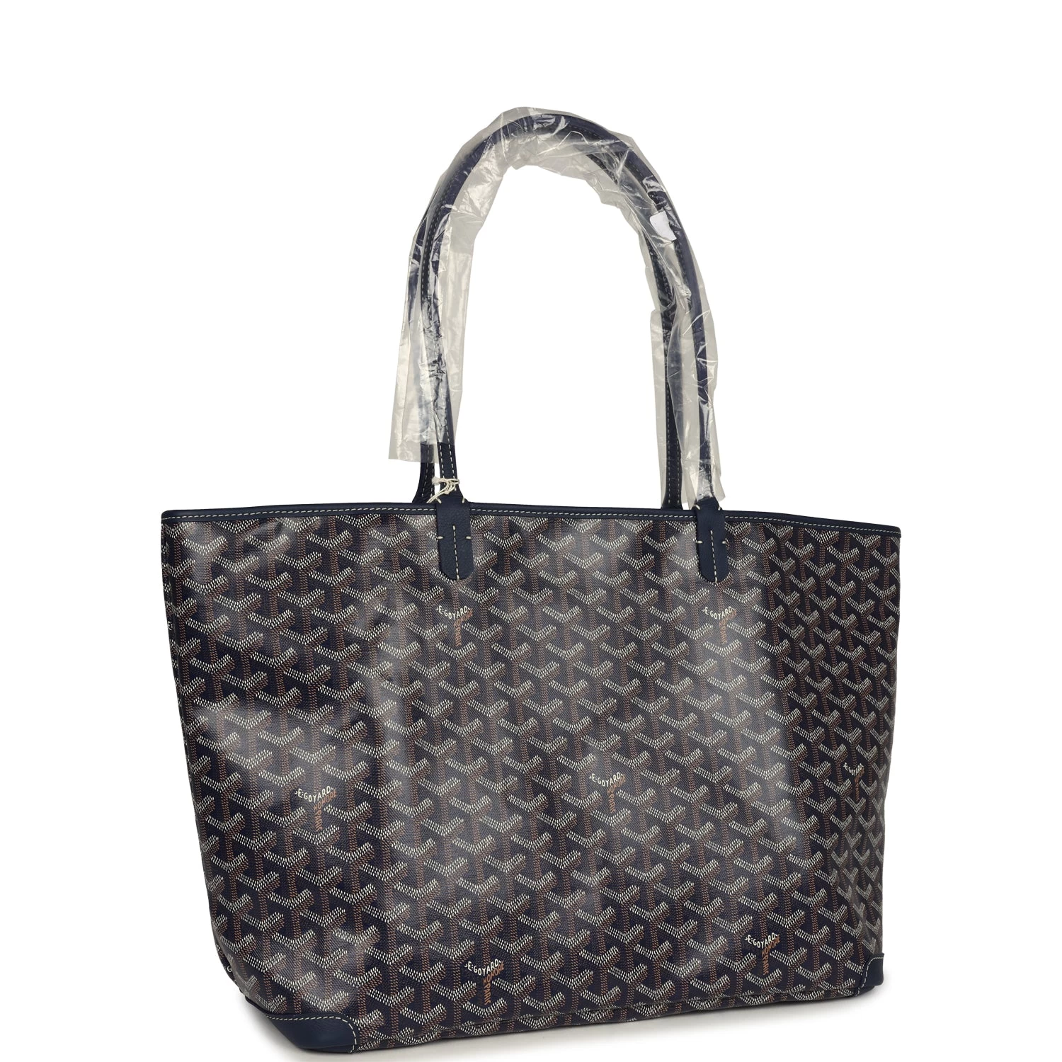 Goyard Artois Tote MM Navy Goyardine Canvas & Chevroches Calfskin Palladium Hardware 4 Goyard Artois Tote MM Navy Goyardine Canvas & Chevroches Calfskin Palladium Hardware - Image 2