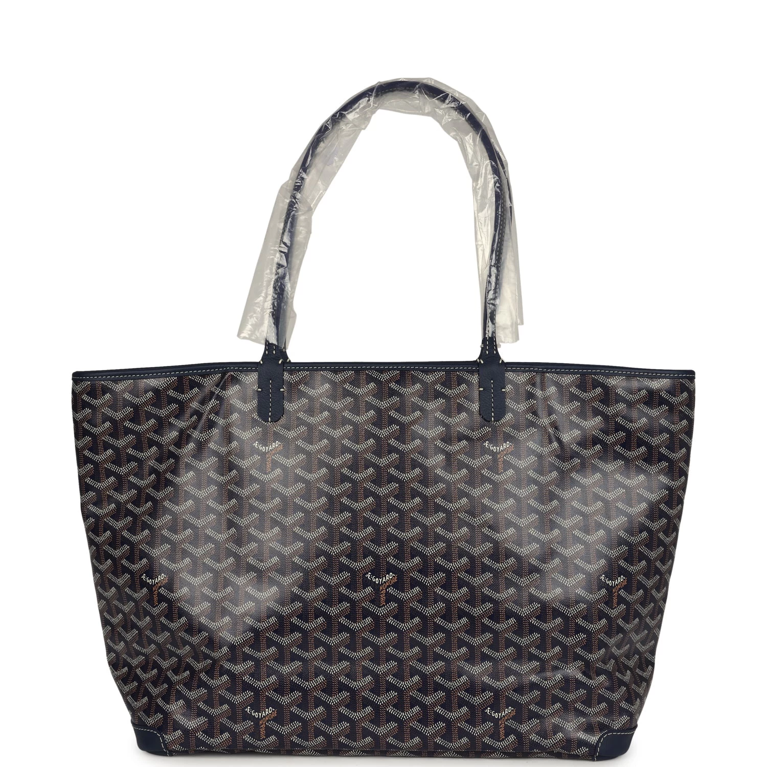 Goyard Artois Tote MM Navy Goyardine Canvas & Chevroches Calfskin Palladium Hardware 6 Goyard Artois Tote MM Navy Goyardine Canvas & Chevroches Calfskin Palladium Hardware - Image 4