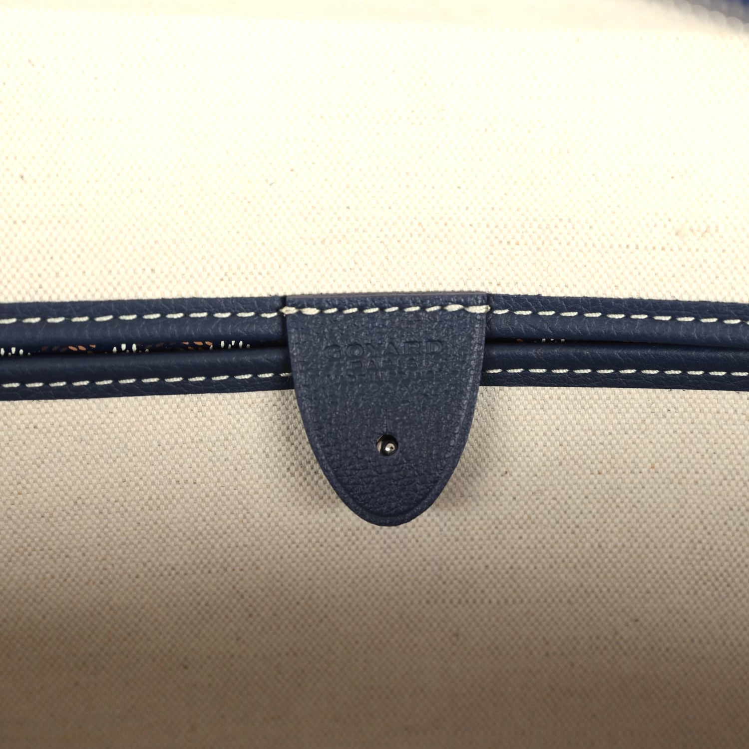 Goyard Artois Tote MM Navy Goyardine Canvas & Chevroches Calfskin Palladium Hardware 11 Goyard Artois Tote MM Navy Goyardine Canvas & Chevroches Calfskin Palladium Hardware - Image 9