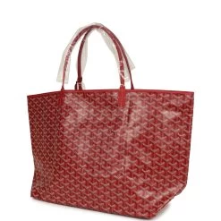 Goyard Goyardine Red St. Louis GM Tote Bag Palladium Hardware -Online Bag Store G FN 240126 7 03