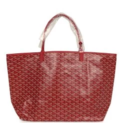 Goyard Goyardine Red St. Louis GM Tote Bag Palladium Hardware -Online Bag Store G FN 240126 7 05