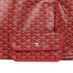 Goyard Goyardine Red St. Louis GM Tote Bag Palladium Hardware -Online Bag Store G FN 240126 7 06