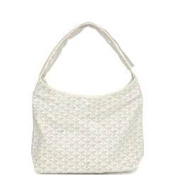 Goyard Goyardine White Boheme Hobo Bag Palladium Hardware -Online Bag Store G FN 240129 10 05