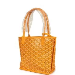 Goyard Goyardine Yellow Anjou Mini Bag Palladium Hardware 15 Goyard Goyardine Yellow Anjou Mini Bag Palladium Hardware -Online Bag Store G FN 240129 5 03