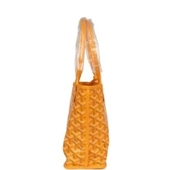 Goyard Goyardine Yellow Anjou Mini Bag Palladium Hardware 13 Goyard Goyardine Yellow Anjou Mini Bag Palladium Hardware -Online Bag Store G FN 240129 5 04