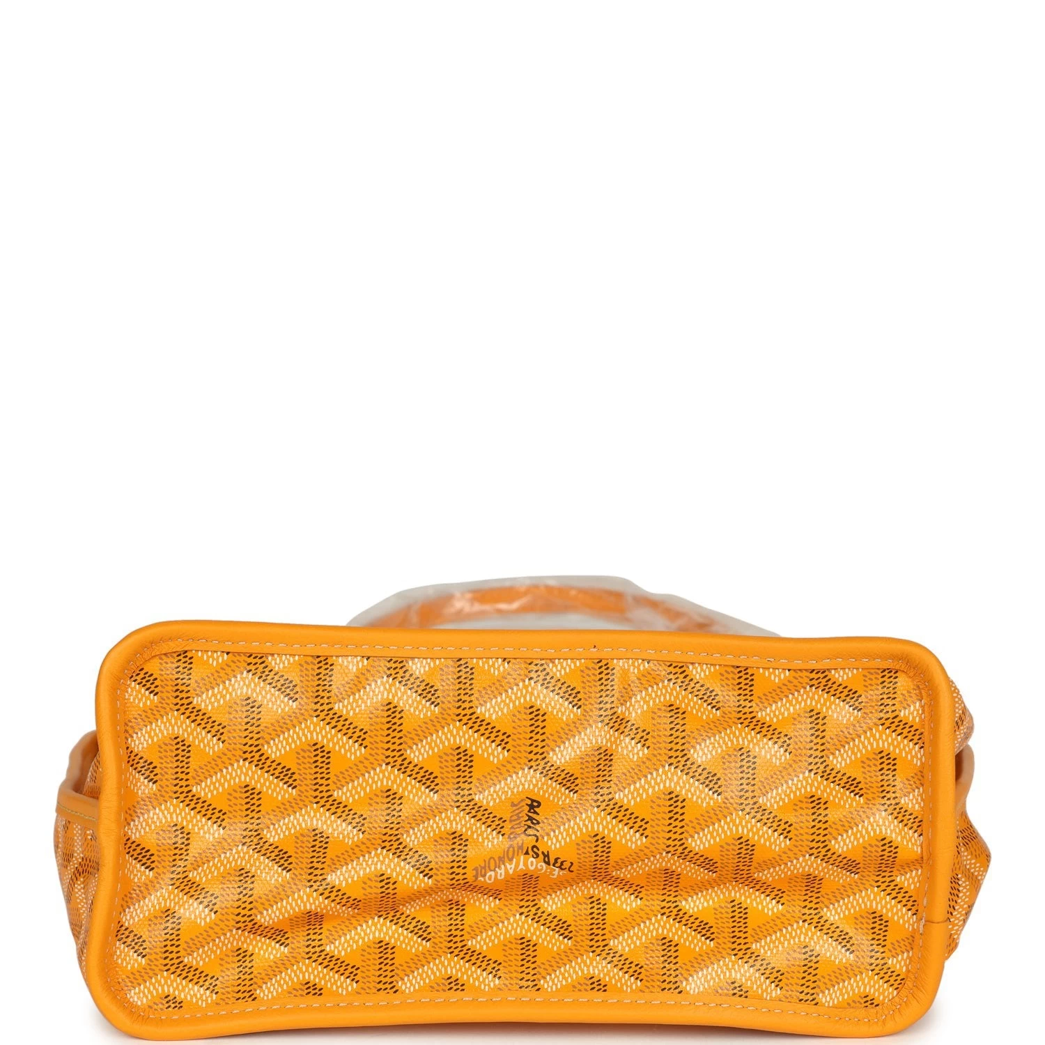Goyard Goyardine Yellow Anjou Mini Bag Palladium Hardware 9 Goyard Goyardine Yellow Anjou Mini Bag Palladium Hardware - Image 7