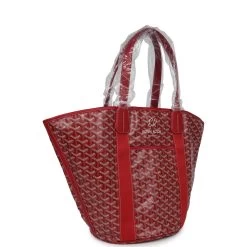 Goyard Limited Edition Eden Rock Belharra Beach Bag Red Goyardine Canvas & Chevroches Calfskin Palladium Hardware & Beach Towel -Online Bag Store G FN 240205 1 03