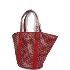 Goyard Limited Edition Eden Rock Belharra Beach Bag Red Goyardine Canvas & Chevroches Calfskin Palladium Hardware & Beach Towel -Online Bag Store G FN 240205 1 04