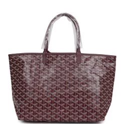 Goyard Goyardine Burgundy St. Louis PM Tote Bag Palladium Hardware