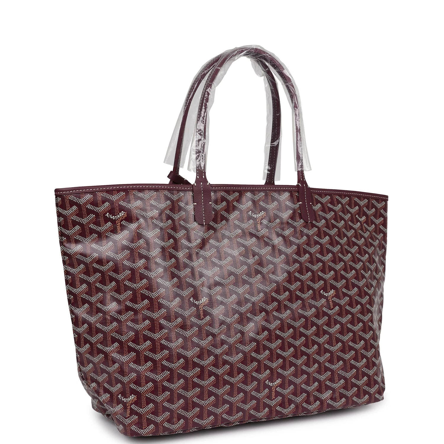 Goyard Goyardine Burgundy St. Louis PM Tote Bag Palladium Hardware 4 Goyard Goyardine Burgundy St. Louis PM Tote Bag Palladium Hardware - Image 2