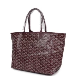 Goyard Goyardine Burgundy St. Louis PM Tote Bag Palladium Hardware 14 Goyard Goyardine Burgundy St. Louis PM Tote Bag Palladium Hardware -Online Bag Store G FN 240207 4 03