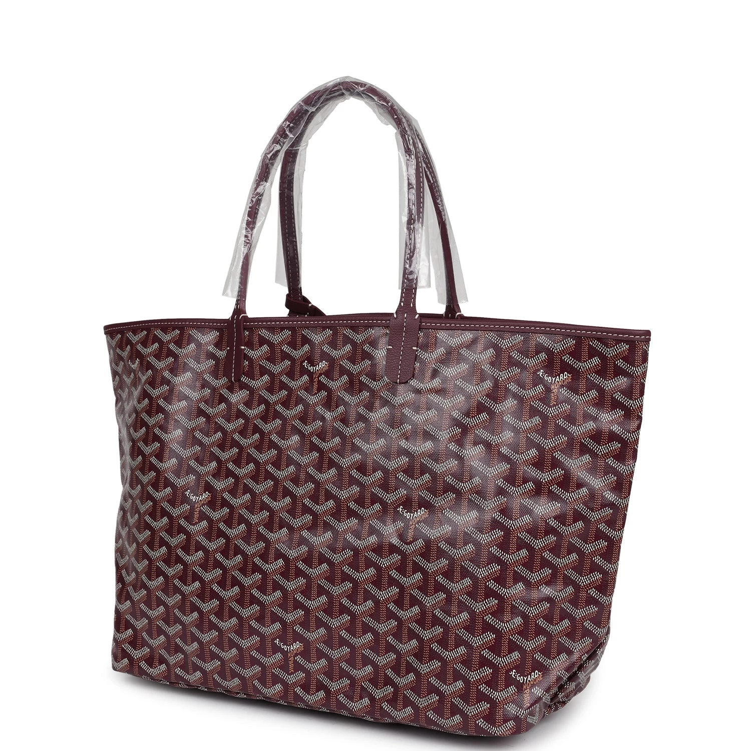 Goyard Goyardine Burgundy St. Louis PM Tote Bag Palladium Hardware 7 Goyard Goyardine Burgundy St. Louis PM Tote Bag Palladium Hardware - Image 5