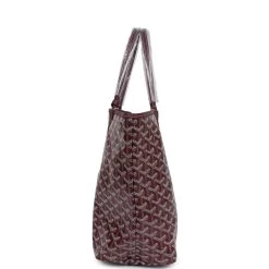 Goyard Goyardine Burgundy St. Louis PM Tote Bag Palladium Hardware 12 Goyard Goyardine Burgundy St. Louis PM Tote Bag Palladium Hardware -Online Bag Store G FN 240207 4 04