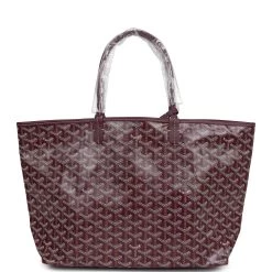 Goyard Goyardine Burgundy St. Louis PM Tote Bag Palladium Hardware 13 Goyard Goyardine Burgundy St. Louis PM Tote Bag Palladium Hardware -Online Bag Store G FN 240207 4 05