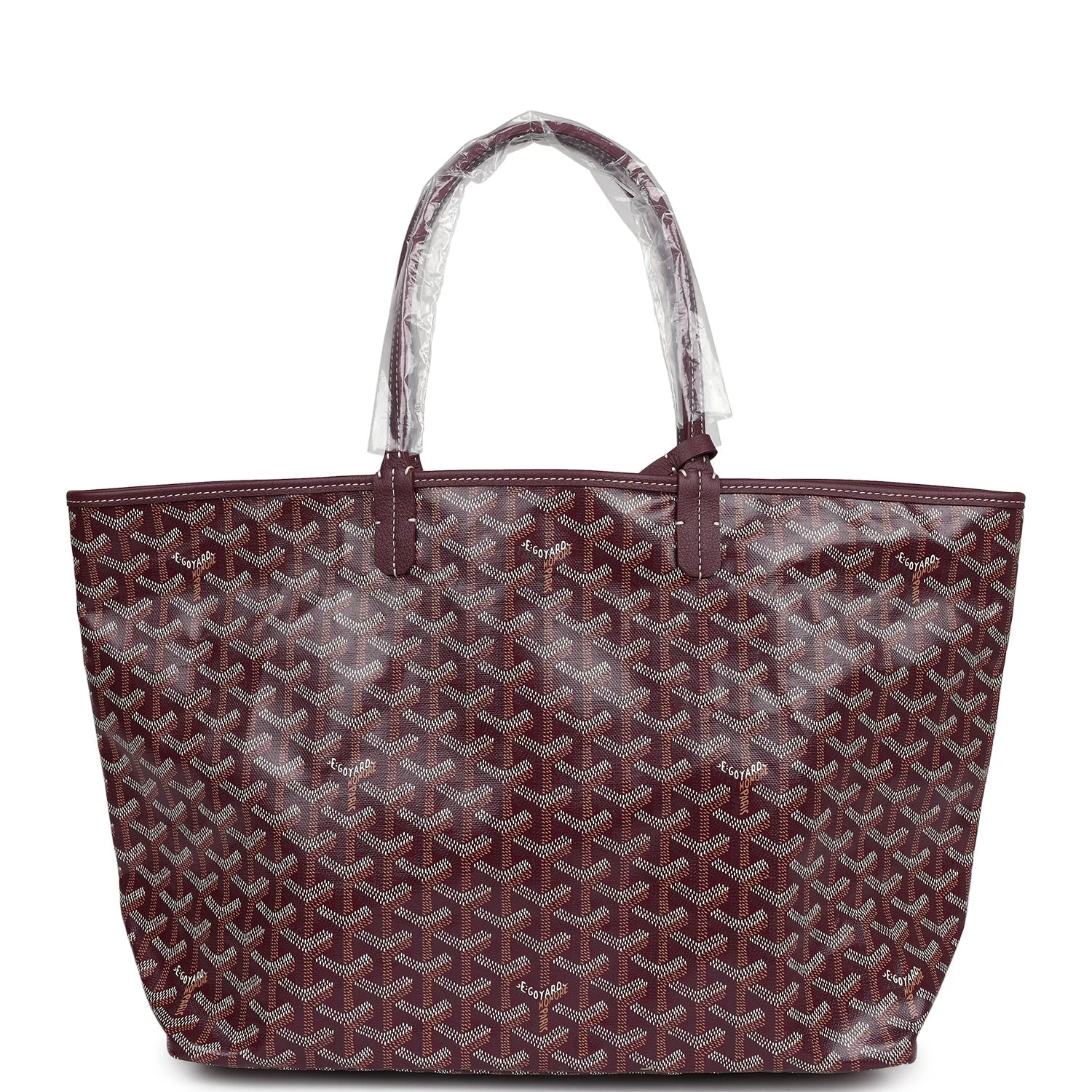 Goyard Goyardine Burgundy St. Louis PM Tote Bag Palladium Hardware 6 Goyard Goyardine Burgundy St. Louis PM Tote Bag Palladium Hardware - Image 4