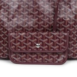Goyard Goyardine Burgundy St. Louis PM Tote Bag Palladium Hardware 15 Goyard Goyardine Burgundy St. Louis PM Tote Bag Palladium Hardware -Online Bag Store G FN 240207 4 06