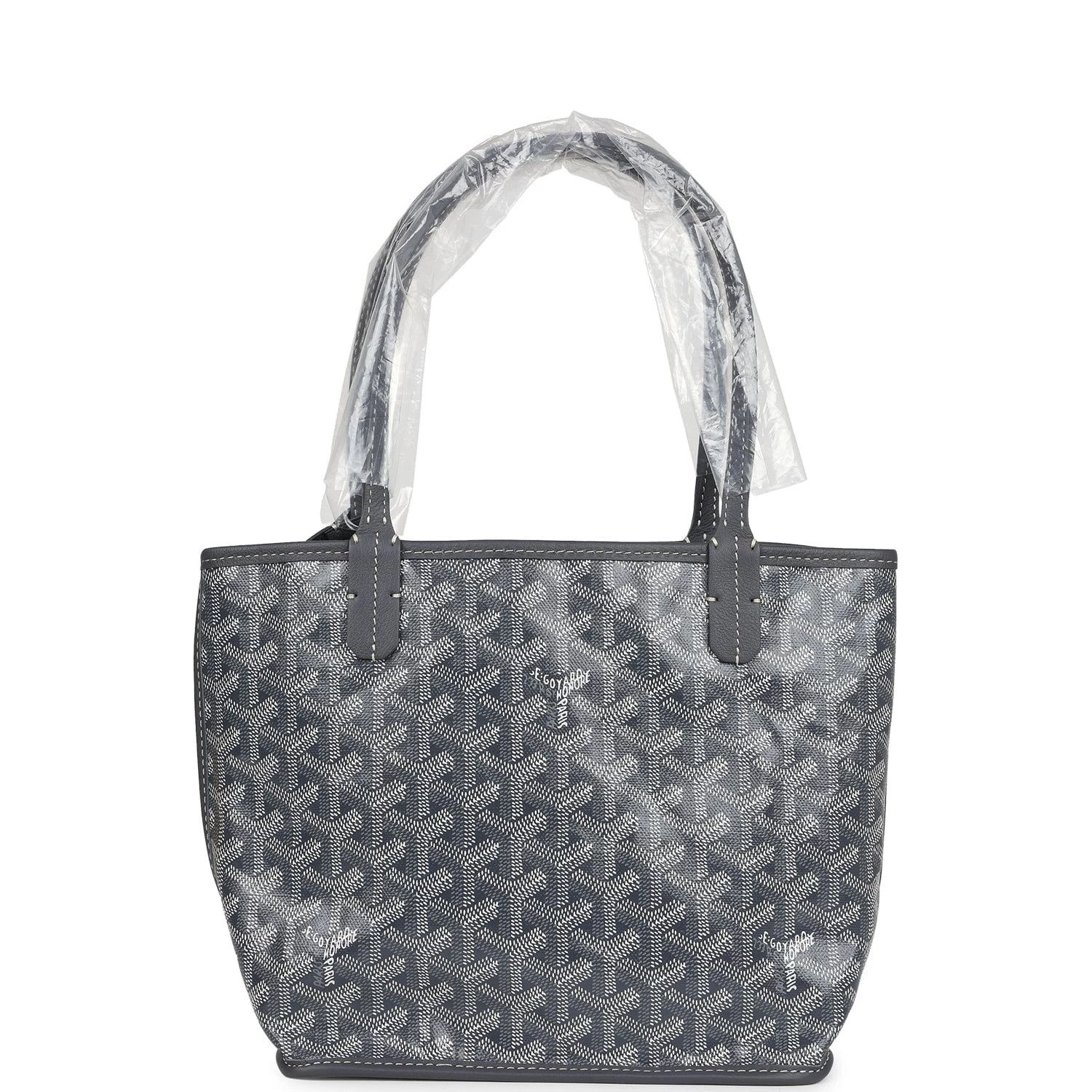 Goyard Goyardine Grey Anjou Mini Reversible Tote Bag Palladium Hardware 3 Goyard Goyardine Grey Anjou Mini Reversible Tote Bag Palladium Hardware