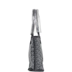 Goyard Goyardine Grey Anjou Mini Reversible Tote Bag Palladium Hardware 13 Goyard Goyardine Grey Anjou Mini Reversible Tote Bag Palladium Hardware -Online Bag Store G FN 240216 1 04