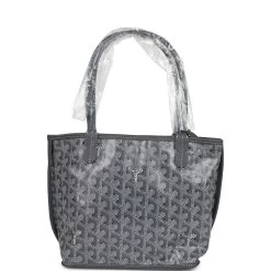 Goyard Goyardine Grey Anjou Mini Reversible Tote Bag Palladium Hardware 14 Goyard Goyardine Grey Anjou Mini Reversible Tote Bag Palladium Hardware -Online Bag Store G FN 240216 1 05