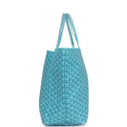 Goyard Goyardine Turquoise St. Louis GM Tote Bag Palladium Hardware -Online Bag Store G FN 240220 2 04