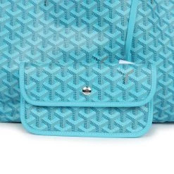 Goyard Goyardine Turquoise St. Louis GM Tote Bag Palladium Hardware -Online Bag Store G FN 240220 2 06
