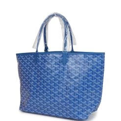 Goyard Goyardine Blue St. Louis PM Tote Bag Palladium Hardware -Online Bag Store G FN 240222 2 03