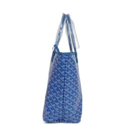 Goyard Goyardine Blue St. Louis PM Tote Bag Palladium Hardware -Online Bag Store G FN 240222 2 04