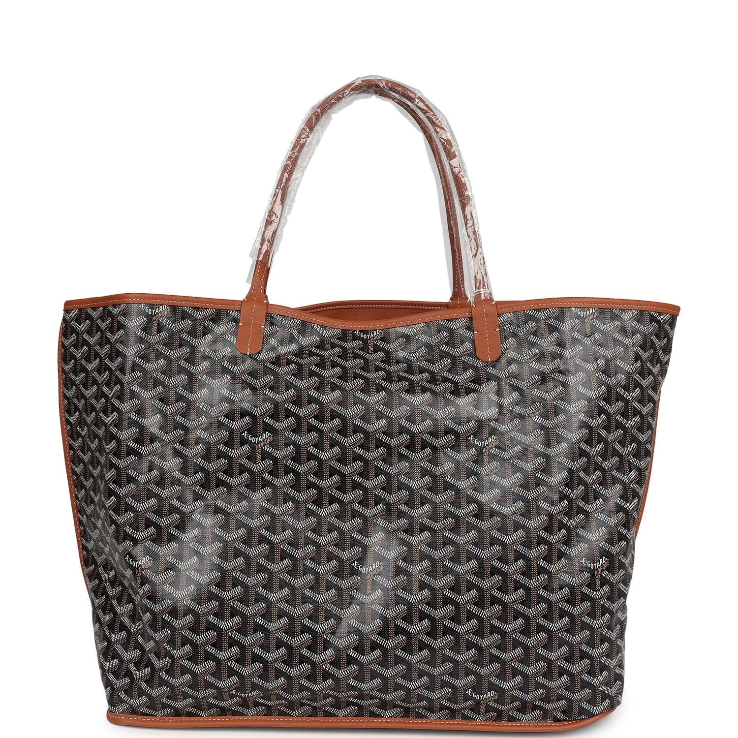 Goyard Goyardine Black And Brown Anjou GM Reversible Tote Bag Palladium Hardware 3 Goyard Goyardine Black And Brown Anjou GM Reversible Tote Bag Palladium Hardware