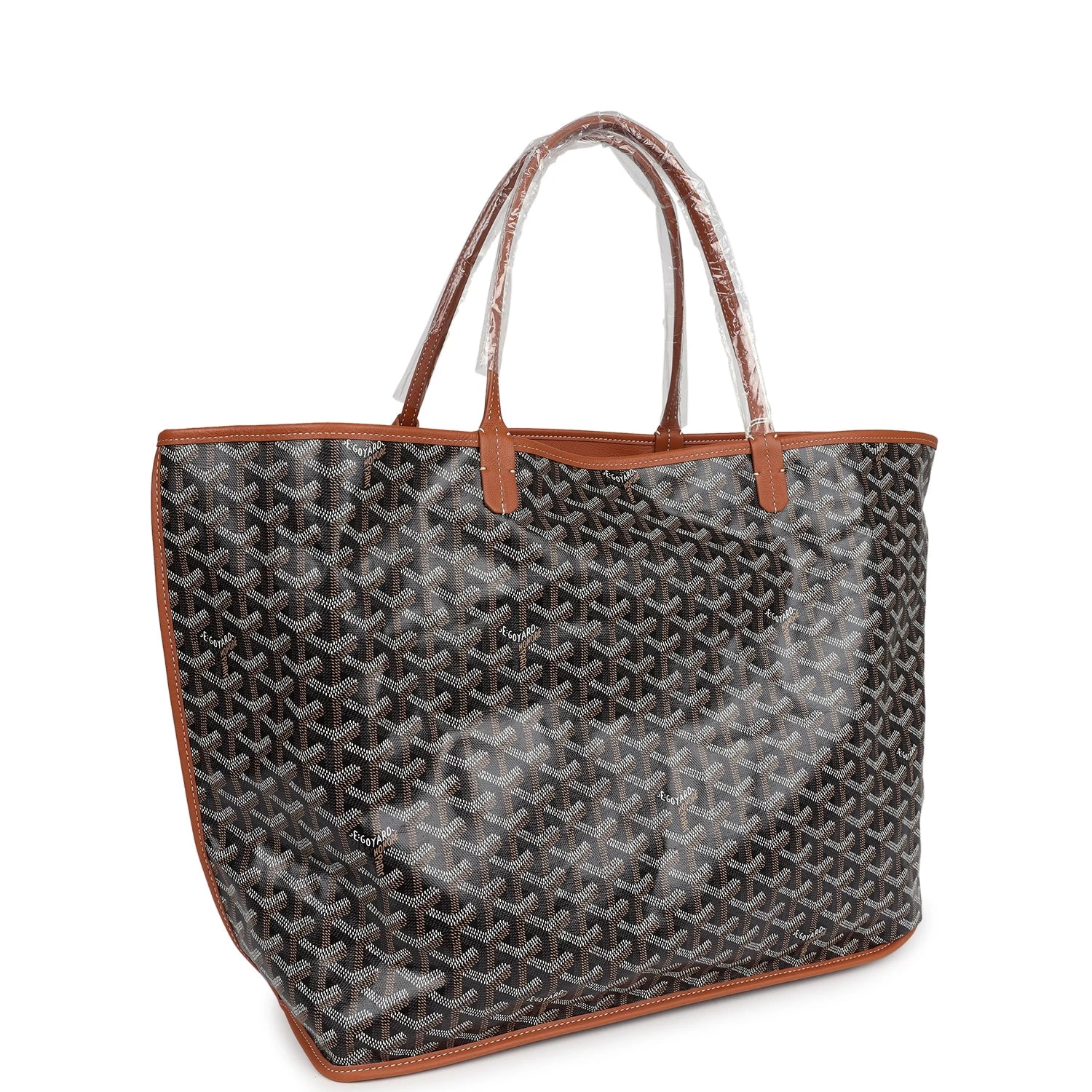 Goyard Goyardine Black And Brown Anjou GM Reversible Tote Bag Palladium Hardware 4 Goyard Goyardine Black And Brown Anjou GM Reversible Tote Bag Palladium Hardware - Image 2