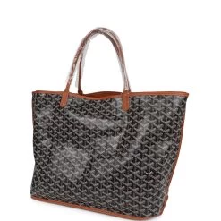 Goyard Goyardine Black And Brown Anjou GM Reversible Tote Bag Palladium Hardware 15 Goyard Goyardine Black And Brown Anjou GM Reversible Tote Bag Palladium Hardware -Online Bag Store G FN 240222 5 03