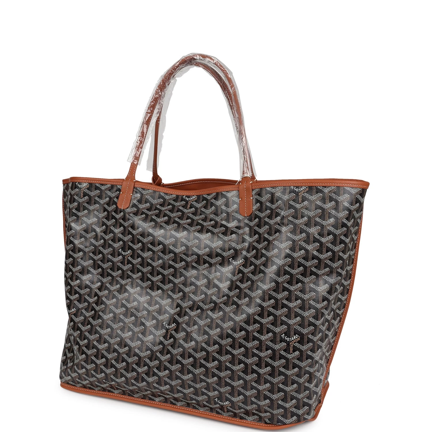 Goyard Goyardine Black And Brown Anjou GM Reversible Tote Bag Palladium Hardware 7 Goyard Goyardine Black And Brown Anjou GM Reversible Tote Bag Palladium Hardware - Image 5