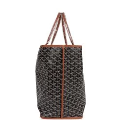 Goyard Goyardine Black And Brown Anjou GM Reversible Tote Bag Palladium Hardware 13 Goyard Goyardine Black And Brown Anjou GM Reversible Tote Bag Palladium Hardware -Online Bag Store G FN 240222 5 04